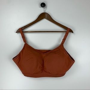 Knix Women’s Orange Clay Brown Seamless No Wire Bra Size XXXL Padded